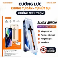 Kính cường lực iphone chống nhìn trộm kk khung tự dán tự hút bụi ip 7/8X/Xsmax/11/12/13/14/15/16/17/pro/max/promax/plus