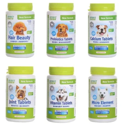10 viên Canxi/Vitamin/Khoáng/Dưỡng lông bổ sung dinh dưỡng, kích thích ăn uống cho chó mèo chính hãng Spirit