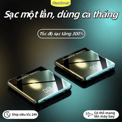 Sạc Dự Phòng 20000mAh SiamBoost,tích hợp 4 dây sạc nhanh,tương thích nhiều thiết bị,pin mini
