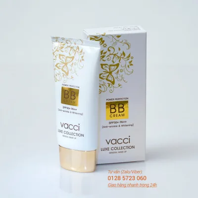 Kem phấn trang điểm Vacci cao cấp BB Cream dạng tuýp Spf 50 Pa