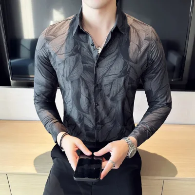 Áo Sơ Mi Hoa Cao Cấp Nam Dài Tay 2024 Phong Cách Mới Hợp Thời Trang Slim-Fit Thời Trang Phù Hợp Với Thời Trang Hợp Thời Trang Áo Sơ Mi Nam Hợp Thời Trang TONY