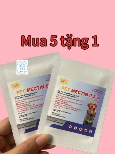 Combo of 2 Packs of Petmectin Mixed with Food to Kill Ticks, Lice, Scabies, and Deworm Dogs and Cats