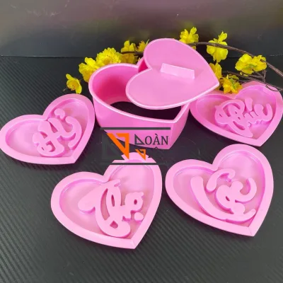M1 BỘ 4 MẶT KHUÔN I Khuôn TIM NHẤN XÔI sắc nét I Bộ 4 hình PHÚC LỘC THỌ HỶ 15cm I NHỰA VIỆT NAM, AN TOÀN CHO SỨC KHOẺ I Phục vụ đám tiệc, khai trương, mừng thọ. . Đồ gia dụng Nhà Bếp Dụng cụ pha chế Nguyên liệu Thực Phẩm