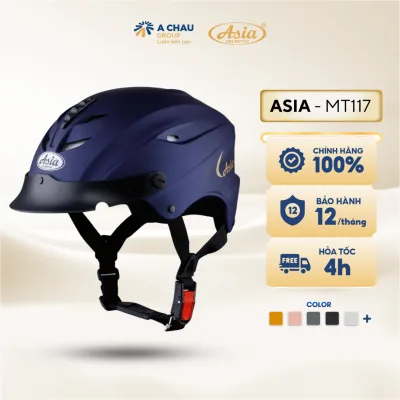 Asia Helmet Mt-117Lt Half-Face Helmet with Goggles - Light Weight - Cool and Breathable - Suitable for Both Men and Women - Genuine Product - 12-Month Warranty | Directly from the Manufacturer