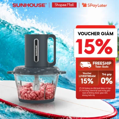 Máy xay thịt Sunhouse SHD5403 - Công suất 300W - Dung tích 1.8L - Đa chức năng - Bảo hành 12 tháng chính hãng