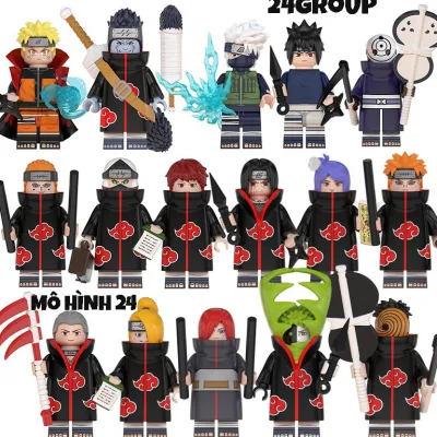 Mô Hình Lắp Ráp minifigures anime Nhân Vật Hoạt Hình Naruto AKATSUKI kakashi itachi sasuke sakura obito madara hokage