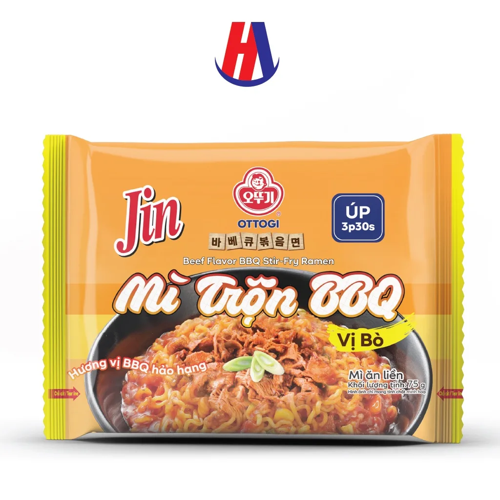 Mì Ăn Liền Trộn BBQ Vị Bò Ottogi 75g