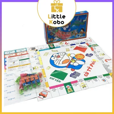 Bộ Cờ Tỷ Phú Bàn Nhựa Tỉ Phú Loại Đẹp Bản Hoạt Hình Dễ Thương Đồ Chơi Trẻ Em - Little Kobo