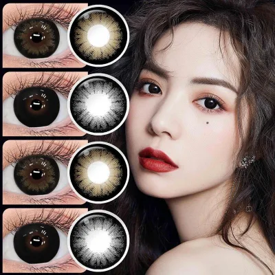 Magister Kính Áp Tròng SUPERSIZE 0~6.00 DIA 14.5/16.0mm Brown Kính Áp Tròng Cận 6 Tháng Black Mắt To Lens