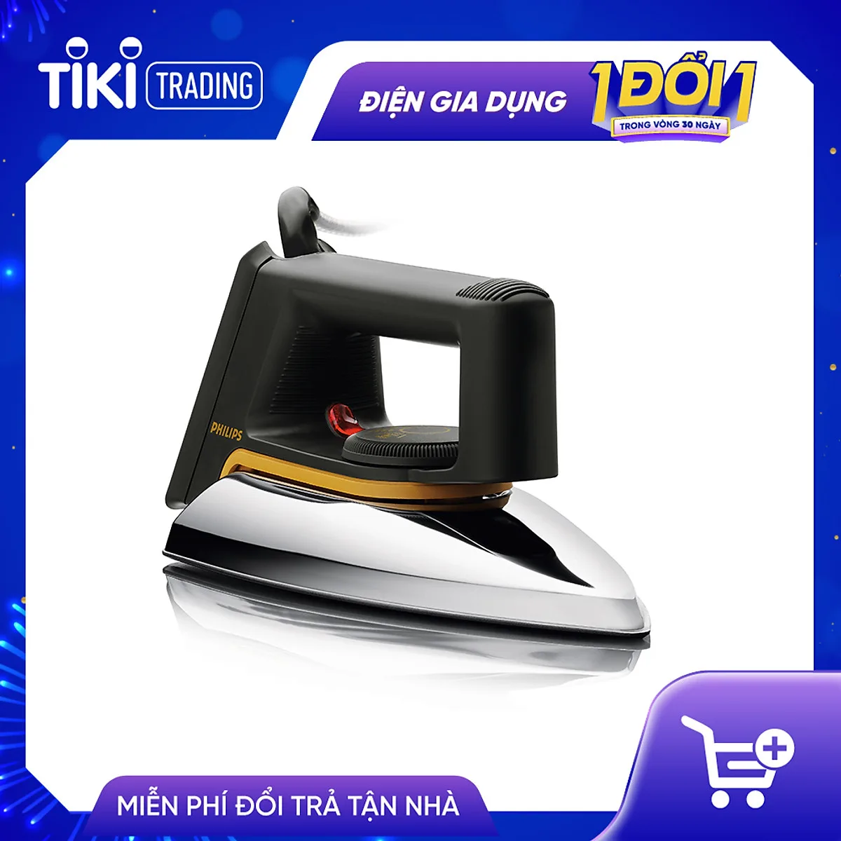 Mặt đế hợp kim nhôm bàn ủi Philips HD1172