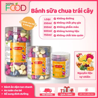 Bánh ăn dặm cho bé từ 6 tháng, bánh sữa chua trái cây tự nhiên bổ sung vitamin và khoáng chất | HƯƠNG FOOD