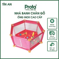 [CHÍNH HÃNG] Nhà banh, kiêm làm cũi kết cấu chân gỗ cao cấp Prota + tặng Đồng hồ ghép hình cao cấp