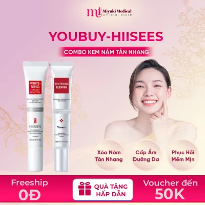 Bộ Kem Ngày Và Đêm YOUBUY & HIISEES, Chăm Sóc Da Toàn Diện, Làm Sáng Và Giảm Nám Thâm Sạm