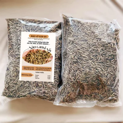 1kg Sâu canxi sấy khô dinh dưỡng cho gà, SÂU CANXI SẤY PHỒNG - Thức ăn cho gà đá, hamster, cá cảnh, sóc bông, nhím