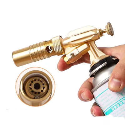 Khò gas mini chất liệu đồng nguyên khối tự động đánh lửa, nhiệt độ 1300 độ có thể làm đầu hàn