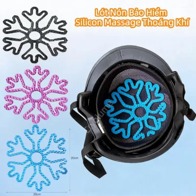 Lót Mũ Bảo Hiểm Silicon Massage Thoáng Khí - Chống Nóng, Chống Xẹp Tóc, Bảo Vệ Da Đầu, Đàn Hồi Tốt