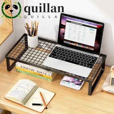 Giá làm mát lưới máy tính xách tay QUILLAN, Giá đỡ làm mát bằng lưới Máy tính, Giá đỡ máy tính để bàn Kim loại di động Giá đỡ màn hình màu đen / trắng Máy tính