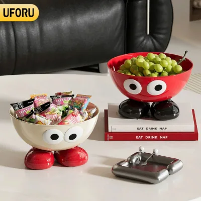 Tô đựng đồ ăn vặt bánh kẹo trái cây phong cách hoạt hình độc lạ, chất liệu nhựa PET an toàn sử dụng - UF808