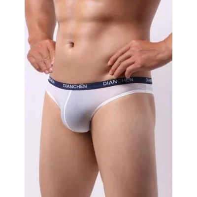 Hợp Thời Trang Nam Ice Silk Quần Đùi U lồi Thoải Mái Tendon Nam Eo Thấp Thanh Niên Tam Giác Thời Trang Phù Hợp Với Hợp Thời Trang Thường Ngày