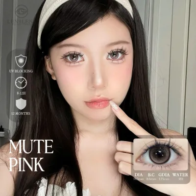 Lens Mắt Kính Áp Tròng Hồng Đất Tự Nhiên Mute Pink_14.5mm ( Độ giãn thực tế sẽ nhỏ như các mẫu Dia 14.2mm) T4C2