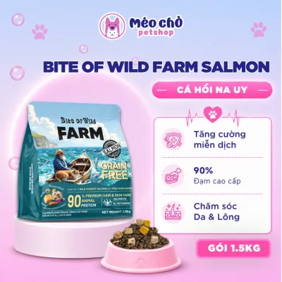 Hạt Cho Mèo Bite Of Wild Farm Cá Hồi, Gói 1.5KG, 33% Protein, Da khỏe, Lông mượt - Méo Chò Petshop