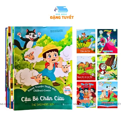 Sách - ComBo 20 Quyển Truyện Tranh Cổ tích Song Ngữ Việt Nam, Thế Giới, Thiếu Nhi Hay Dành Cho Bé