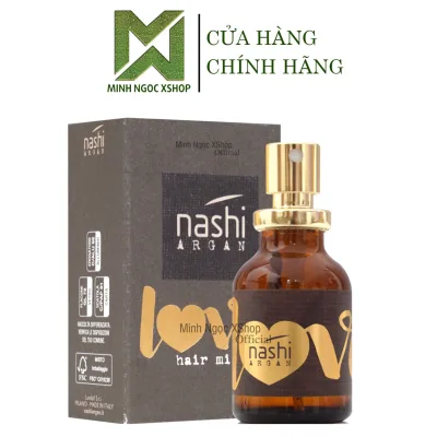Nước hoa dưỡng ẩm làm mềm tóc Nashi Argan Love Hair Mist 20ML