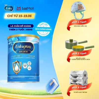 Sữa bột Enfagrow Enspire 3 850g hỗ trợ đề kháng với Lactoferrin dành cho trẻ từ 2-6 tuổi