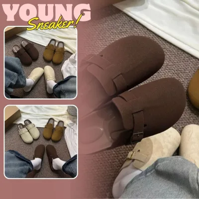 Sục Da Lộn Nữ, Sục Nữ Da Lộn Slip On Đế Cao 3cm N57 || Young Sneaker