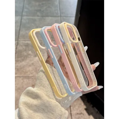Ins Vỏ iPhone Đơn Giản Nhật Bản Và Hàn Quốc Cho Iphone16 / 15promax / 11 Vỏ Điện Thoại Iphone13 / 12promax Full Cover Bảo Vệ Nữ Vỏ Điện Thoại Di Động Vỏ Điện Thoại