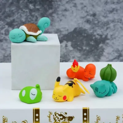 Bộ 5 Mô Hình Nhân Vật Pokemon Mini Siêu Cute, Mô Hình Decor, Bộ Sưu Tập Nhân Vật