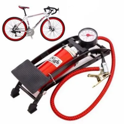 Bơm đạp chân mini PTLUXURY dành cho mọi loại xe có đồng hồ hiển thị số kg hơi