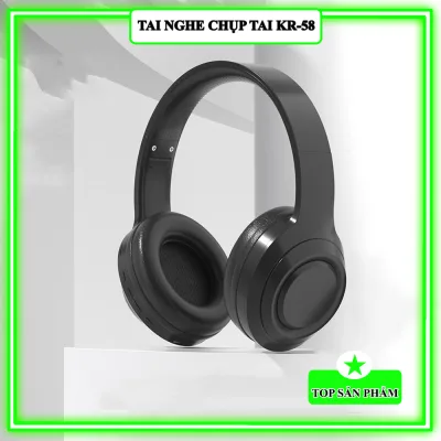 Tai Nghe Chụp Tai KR-58 Bluetooth 5.4 Âm Thanh HIFI, Pin Trâu 10h – Nghe Nhạc, Chơi Game, Học Online
