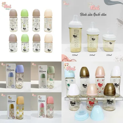 Bình sữa cổ rộng Tini Baby PPSU đủ size