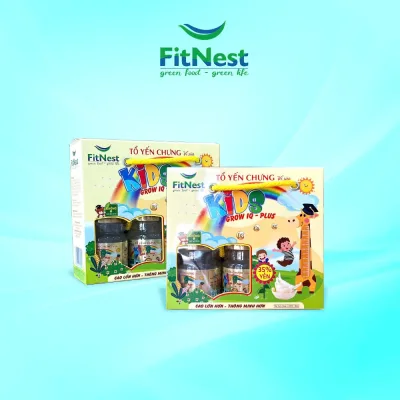 Nước Yến Chưng For Kids Grow IQ Plus FitNest Bồi Bổ Sức Khỏe Và Sức Đề Kháng Cho Bé (Hộp 6 hũ x 70ml)