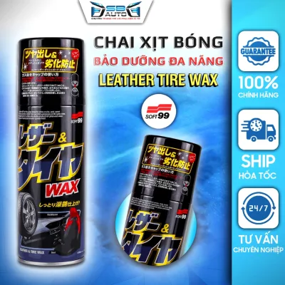 Chai Xịt Bóng Nhựa, Cao Su Và Da Tổng Hợp - Bảo Dưỡng Đa Năng Xe Ô Tô LEATHER TIRE WAX - NHẬT 420ml