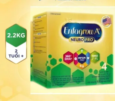 Enfagrow A+ Neuropro 4 Powdered Milk - Dha & Mfgm, Light Flavor, Easy to Drink - 2.2Kg/Box