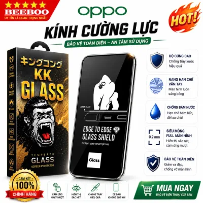 Kính Cường Lực Oppo A55 A57 A77s Reno 15 14 F – Trong Suốt HD - Chống Trầy - Full Màn KK [COMBO 2 KÍNH]