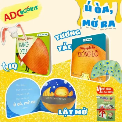 Sách - Ú Òa Mở Ra - Combo 3 Cuốn Sách Tương Tác Cho Bé - Giúp Phát Triển Nhận Thức Cho Bé 0 - 4 Tuổi