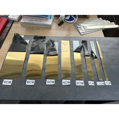 Lập là inox vàng. Nẹp inox trang trí nội ngoại thất, giá bán theo mét dài. PhuongAnhLuxDecor