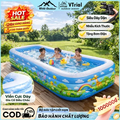 Bể bơi ba lớp, đáy chống trượt, bể bơi gia đình, bể bơi trẻ em, nhiều thông số kỹ thuật khác nhau