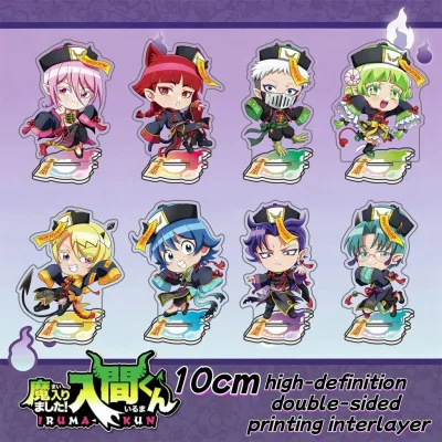 Standee Anime Vào Học Viện Ma Vương Iruma-kun mô hình Mica Chibi 10cm Welcome to Demon School trang trí bàn học quà tặng