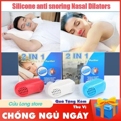 Dụng Cụ Chống Ngáy Ngủ đồ thiết bị kẹp mũi 2 trong 1 lọc khí thông minh giảm ngẹt mũi night comfort silicon công nghệ Nhật bản [mẫu mới] free ship toàn quốc