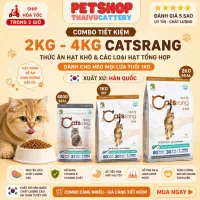 Combo 2kg - 4kg Catsrang thức ăn hạt khô và các loại hạt tổng hợp dành Cho Mèo Mọi Lứa Tuổi 1kg