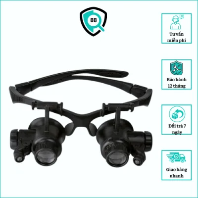 Kính Lúp Đeo Mắt Có Đèn Thiết Kế 2 Gọng Chắc Chắn, Độ Phóng Đại 25X