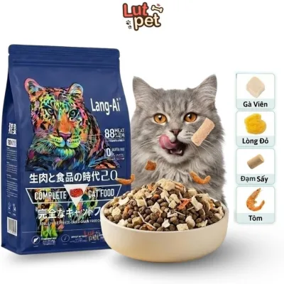 Hạt thức ăn cho mèo Langlike, thức ăn hạt siêu topping cho mèo mọi lứa tuổi (5KG ) - lutpet