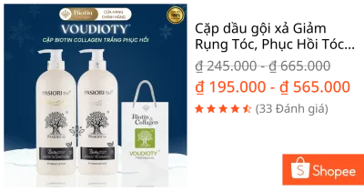 Cặp dầu gội xả Giảm Rụng Tóc, Phục Hồi Tóc Khô Xơ, Hư Tổn Biotin Collagen Trắng 500ml/1000ml ( Mẫu 2021 )