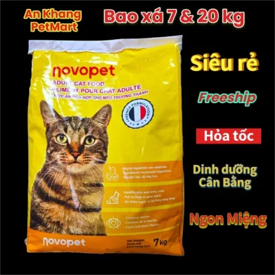 1KG Thức ăn hạt cho mèo, thức ăn cho mèo Novopet vị hải sản da khỏe mượt lông dáng đẹp