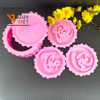 Khuôn TRÒN NHẤN XÔI sắc nét - Bộ 3 hình PHÚC LỘC THỌ 14cm - NHỰA VIỆT NAM, AN TOÀN CHO SỨC KHOẺ. Phục vụ đám tiệc, khai trương, mừng thọ. Đồ Gia Dụng nhà bếp pha chế làm bánh nguyên liệu