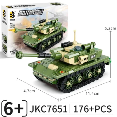 176 Chi Tiết - Đồ Chơi Trẻ Em Lắp Ráp Xe Tăng Chiến đấu 99A/ Đồ Chơi Mô Hình Xe Tăng Bọc Thép Quân Đội